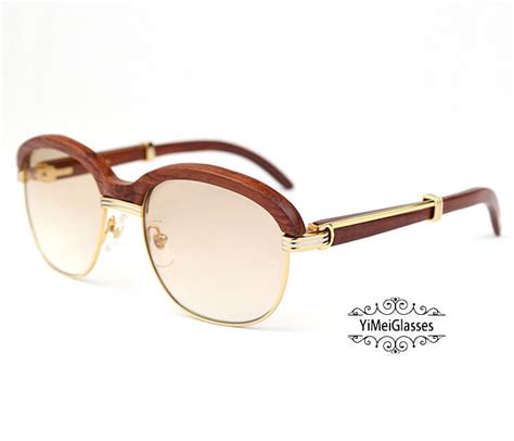 cartier frameless glasses|vintage wood frame cartier glasses.